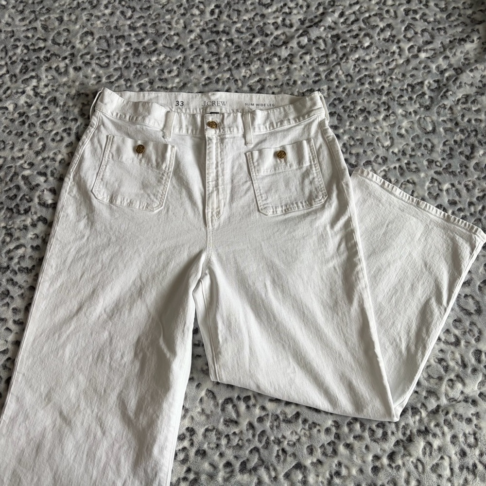 J Crew wide leg jeans
